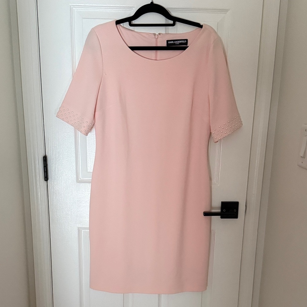 Karl Lagerfeld Light Pink Midi Dress